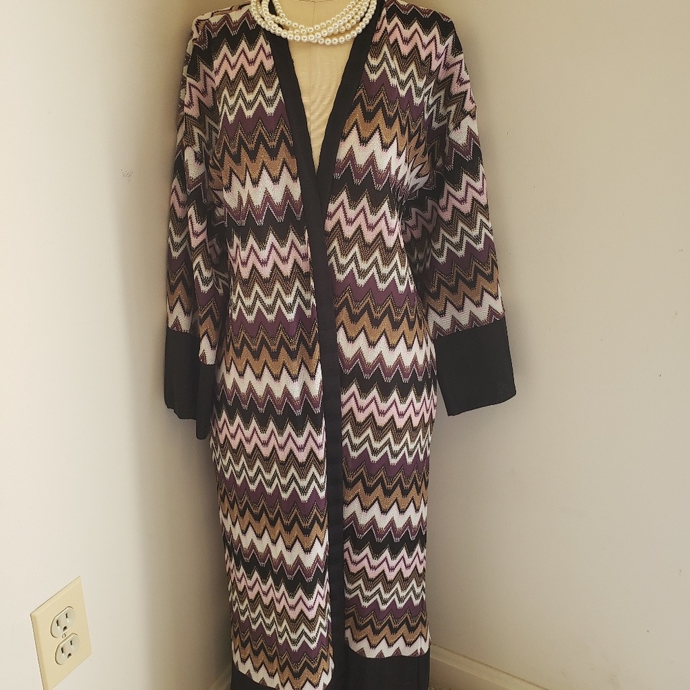NEWPORT NEWS PRETTY CHEVRON MIDI SWEATER - Picture 2 of 6